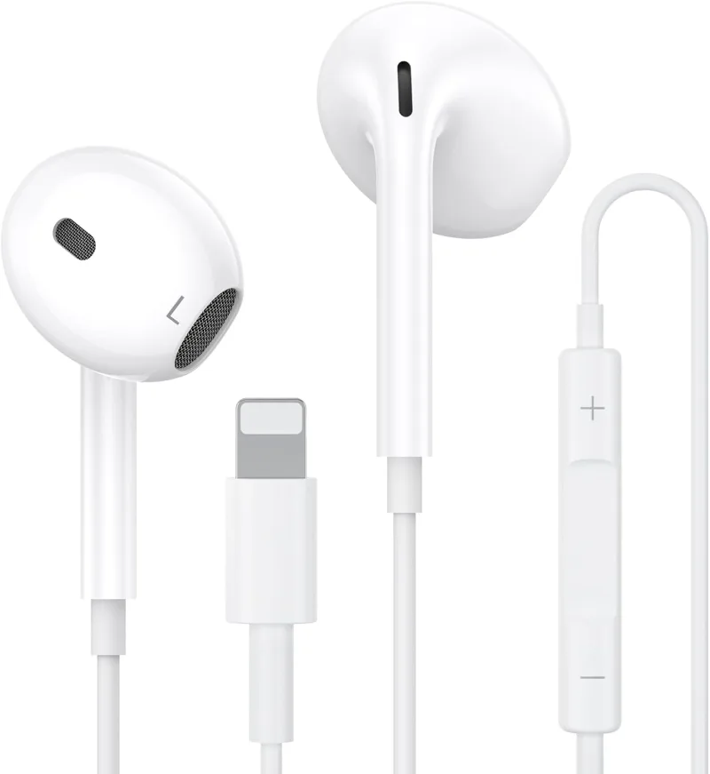 Écouteurs Filaires pour iPhone, [Certifié MFi] Casque Antibruit Stéréo HiFi